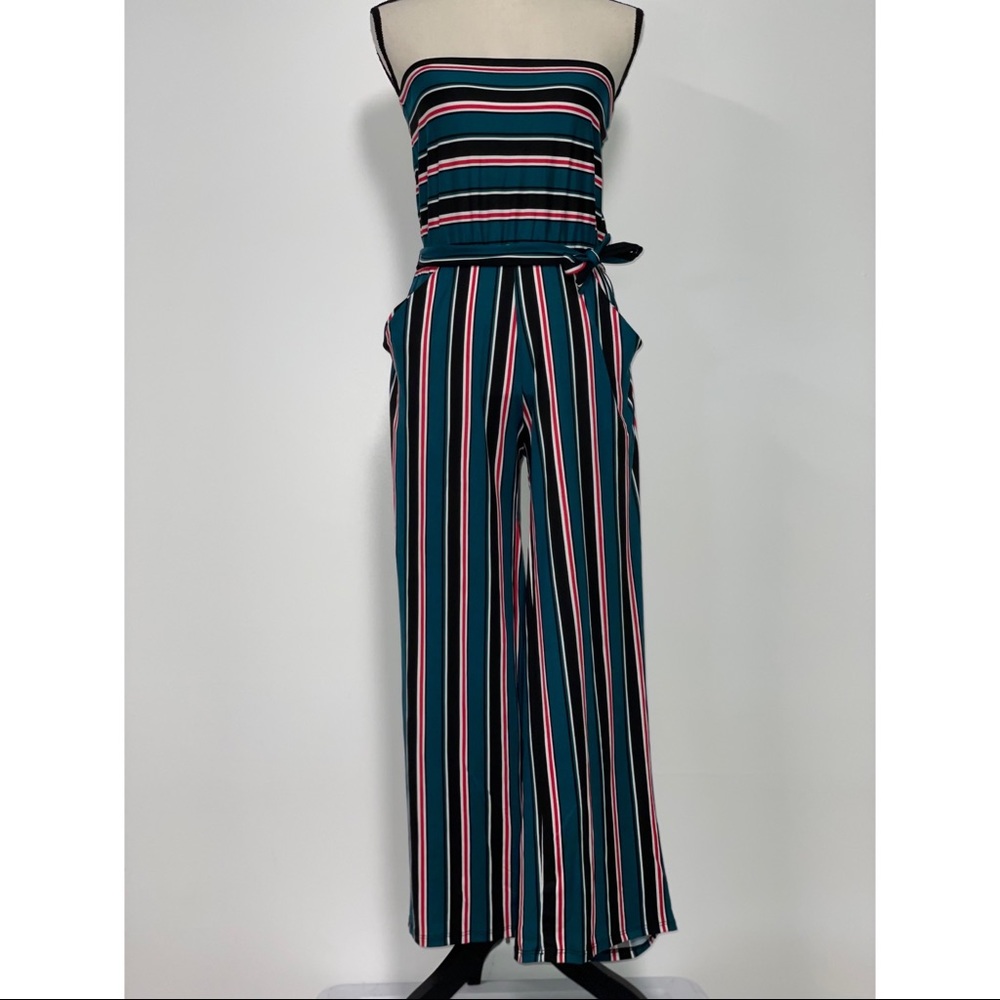 NWOT Velvet Torch Juniors Jumpsuit Sleeveless Striped Size S